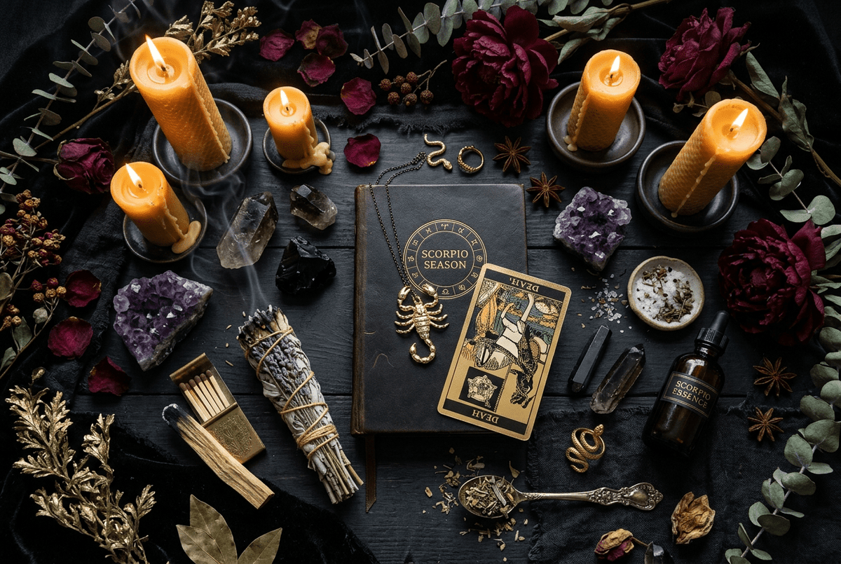 Scorpio Season Essentials: Crystals, Candles & Rituals - Lunora Bloom
