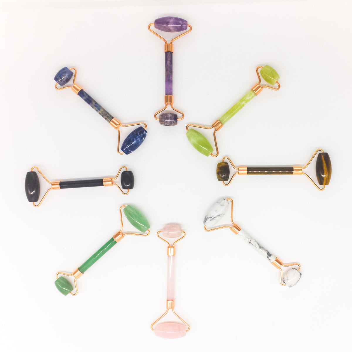 Copper & Crystal Face Roller – Facial Massager for Glow & Lymphatic Drainage
