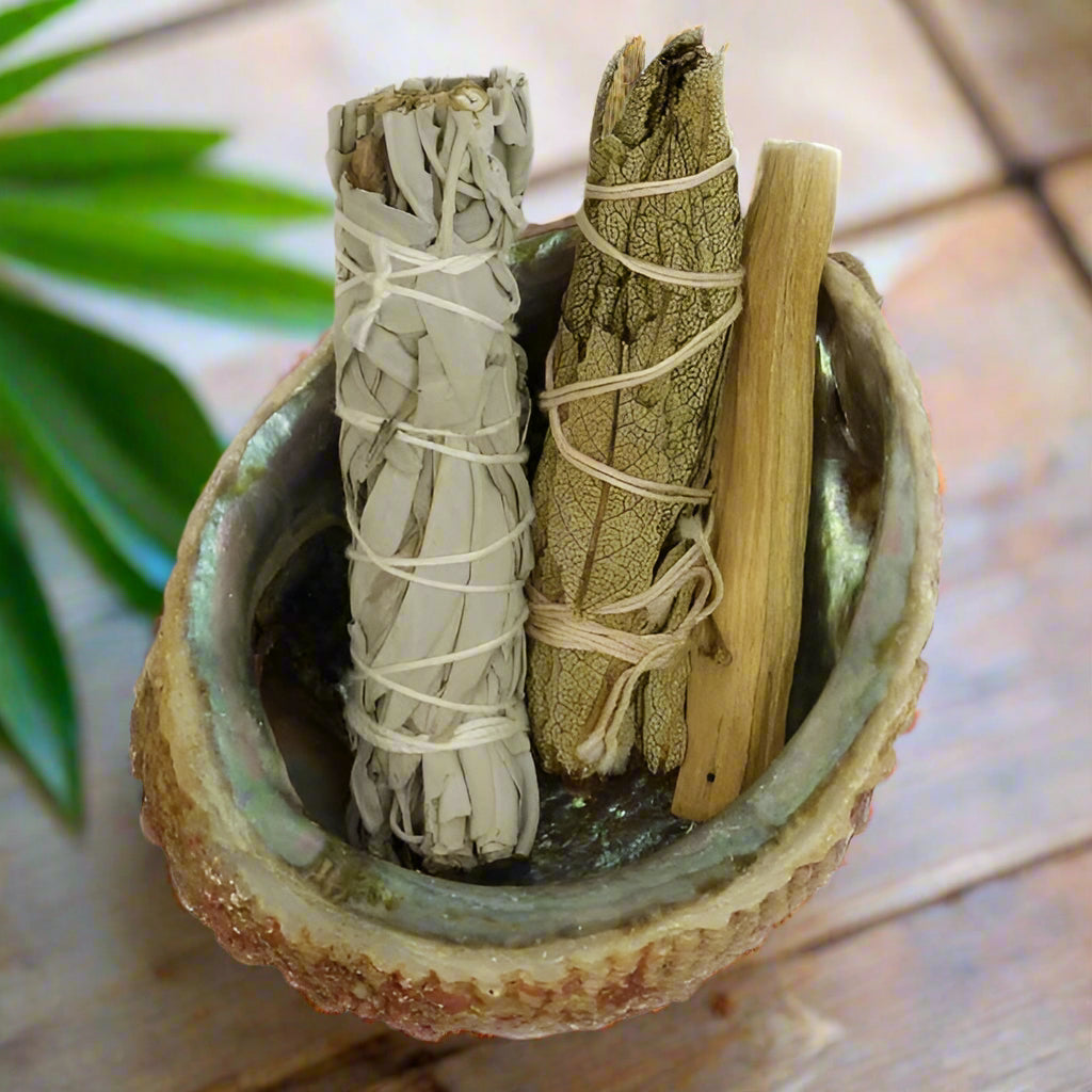 Smudging Gift Set – White Sage, Palo Santo & Yerba Santa | Lunora Bloom ...