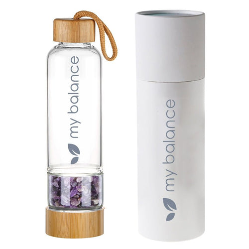 Amethyst Crystal Elixir Infused Water Bottle - Lunora Bloom lunorabloom#